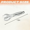 thumbnail image 4 of FACEGA Metal Tongs,Fork and Spoon Clip Head 304 Stainless Steel Metal Tongs for Cooking,U Frame Handle 7.8" Serving Tongs,For Bbq, Buffet, Bartending,Silver, 4 of 7