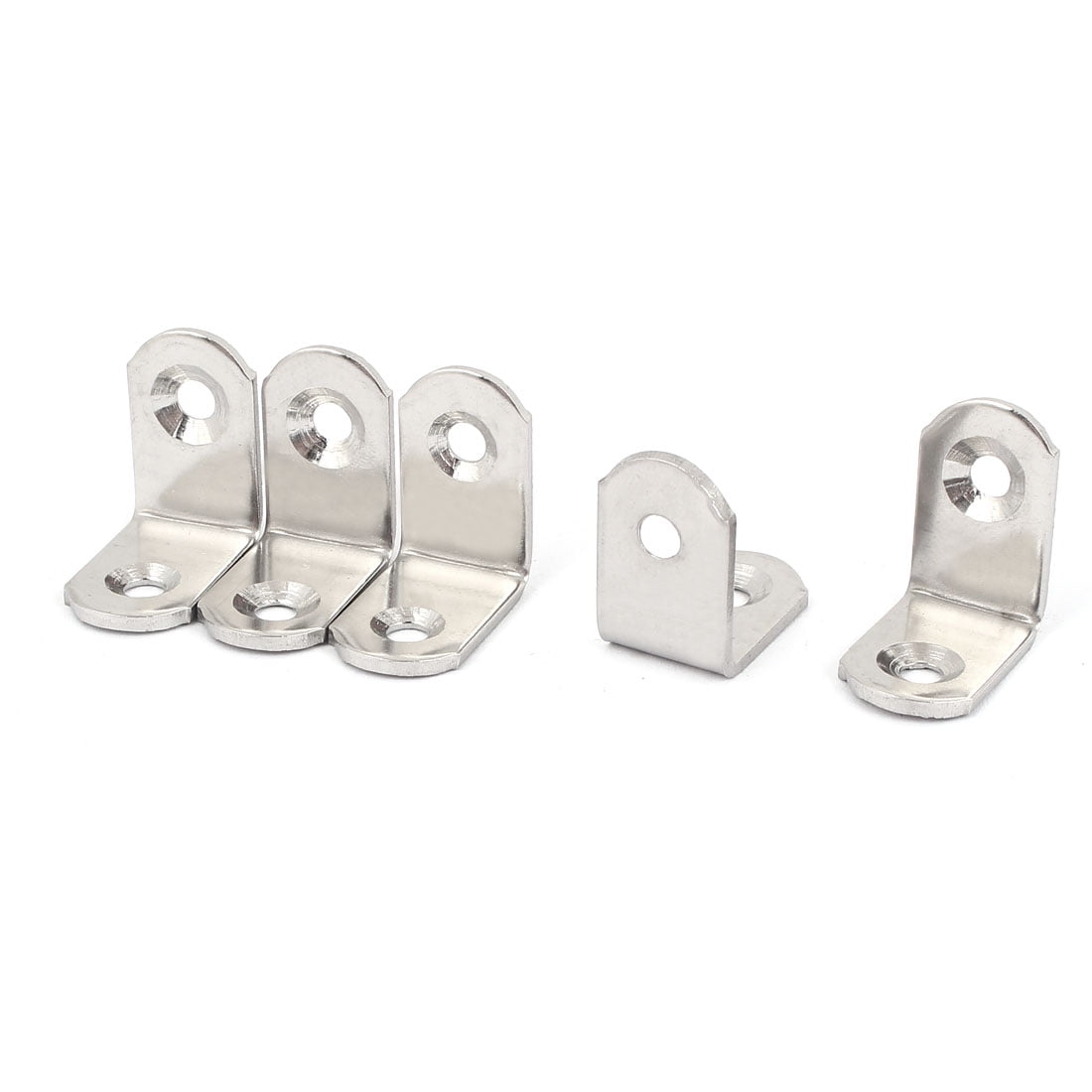 Uxcell 25mm x 25mm Stainless Steel L Shape Corner Brace Joint Right Angle Bracket 5pcs