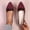 Red, variant on Womens Comfy Cap Toe Flats Trendy Versatile Patchwork Lightweight Comfortable Slip On Flat Shoes Two Tone Flat Heel Dress Shoes Classic Office Elegant Driver Flats Red 9