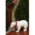 thumbnail image 2 of Northlight 30" White and Red Walking Polar Bear Christmas Decor, 2 of 2