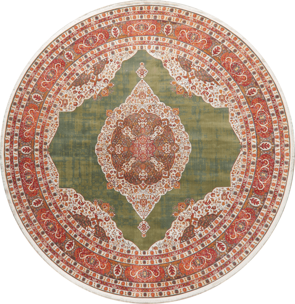 Vintage Traditional Oriental Distressed 10 ft Round Area Rug Walmart