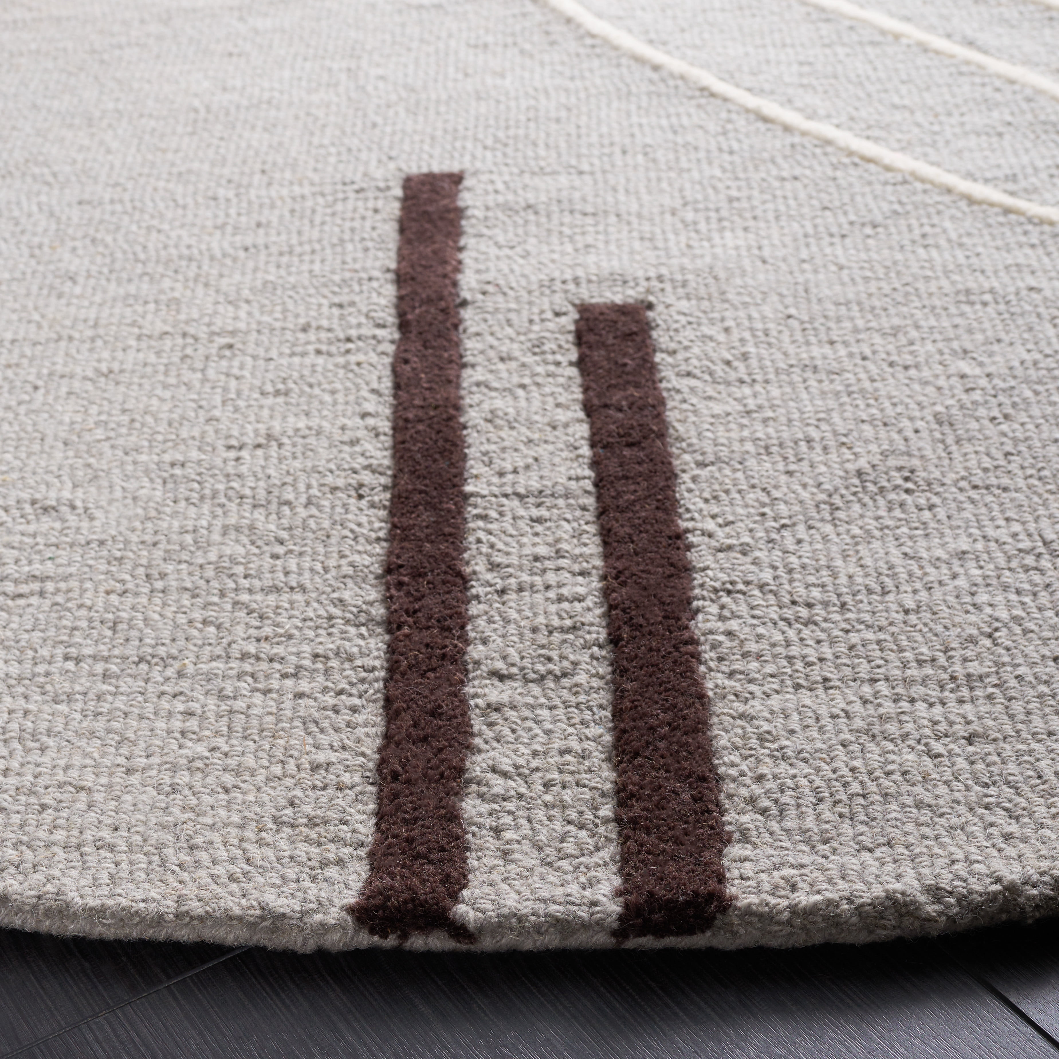 SAFAVIEH Rodeo Drive Dusan Abstract Area Rug, Grey/Rust, 8' x 8' Round