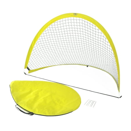 Athletic Works 6ft Portable Pop up Soccer Net with Carry Bag  Yellow and Black