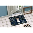 thumbnail image 4 of Caroline's Treasures BB5053MAT Blue Flowers Jack Russell Terrier Door Mat, Indoor Rug or Outdoor Welcome Mat 18x27, 4 of 4