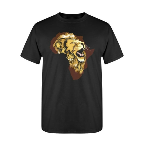Lion On African Continent T-Shirt Men -Image by Shutterstock, Male Small