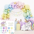 thumbnail image 1 of Decoraciones de cumpleaños de unicornio, decoración de fiesta temática de unicornio, globos, Kit de arco de guirnalda para Baby Show, suministros de fiesta de boda, 1 of 4