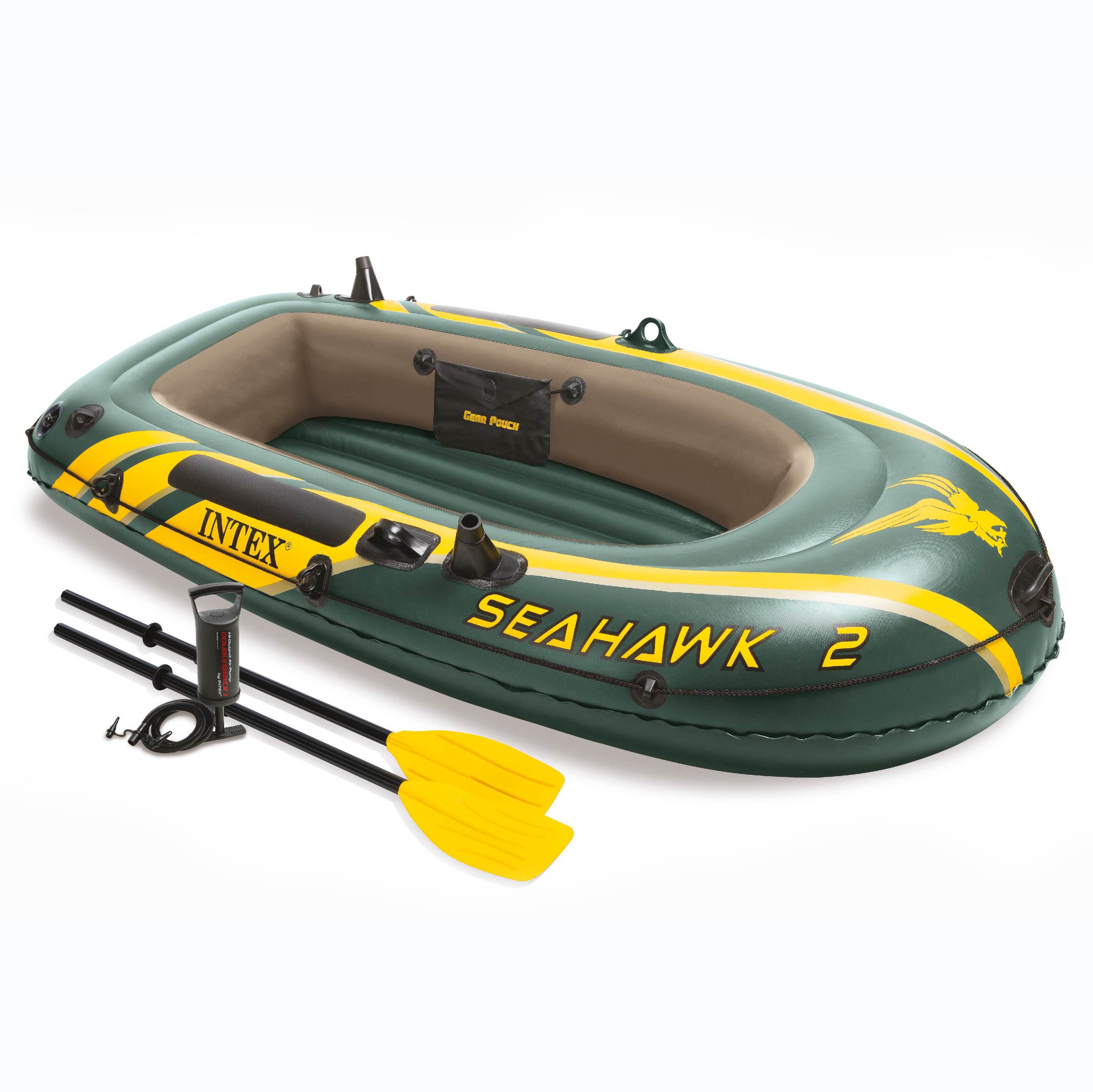 Intex Seahawk 2 Inflatable Boat Set + Oars/Pump/Motor Mount | 68347EP + 68624E - image 3 of 7