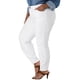 thumbnail image 1 of Jeans ajustados de mujer de tallas grandes GRACE & GRANDEUR, de tiro medio, elásticos, de mezclilla casual, leggings 1X blancos, 1 of 1