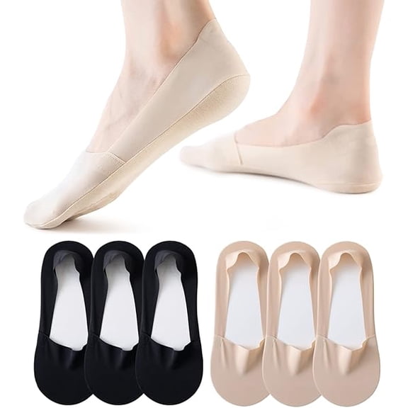 Eryueer 6/8 Pairs Women's No Show Ultra Low Cut Liner Socks - Ice Feeling, Non-Slip, Invisible, Thin