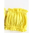 thumbnail image 5 of ZAFUL for Women's Swimwear Ruffle Strapless Tie Side Bikini Swimwear Yellow M, 5 of 7