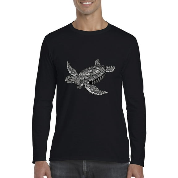 Artix - Mens Long Sleeve T-Shirts, up to Size 5XL - Sea Turtle Hawaii