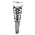 thumbnail image 4 of Luxe Jewelry Designs Women's Stainless Steel Engagement Ring with Square Cubic Zirconia - Size 5, 4 of 4