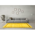 thumbnail image 3 of Ahgly Company Machine Washable Indoor Rectangle Persian Yellow Traditional Area Rugs, 5' x 8', 3 of 4