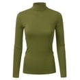 thumbnail image 1 of Doublju Women's Long Sleeve Turtleneck Lightweight Pullover Top Sweater with Plus Size, 1 of 4