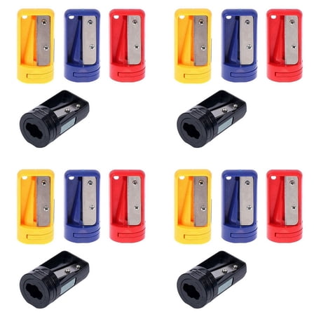 Carpenter Pencil Sharpener- 16 Pack Manual Pencil Sharpener for Flat Carpenter Pencils , Portable Pencil Sharpening Tool