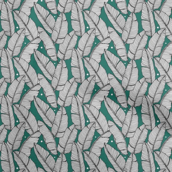 oneOone Viscose Chiffon Dark Teal Blue Fabric Tropical Sewing Craft Projects Fabric Prints By Yard 42 Inch Wide-CK