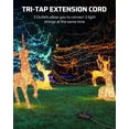 thumbnail image 3 of Cable de extensión DEWENWILS Tri-Tap 16/3 SJTW de 10 pies resistente a la intemperie, 3 of 7
