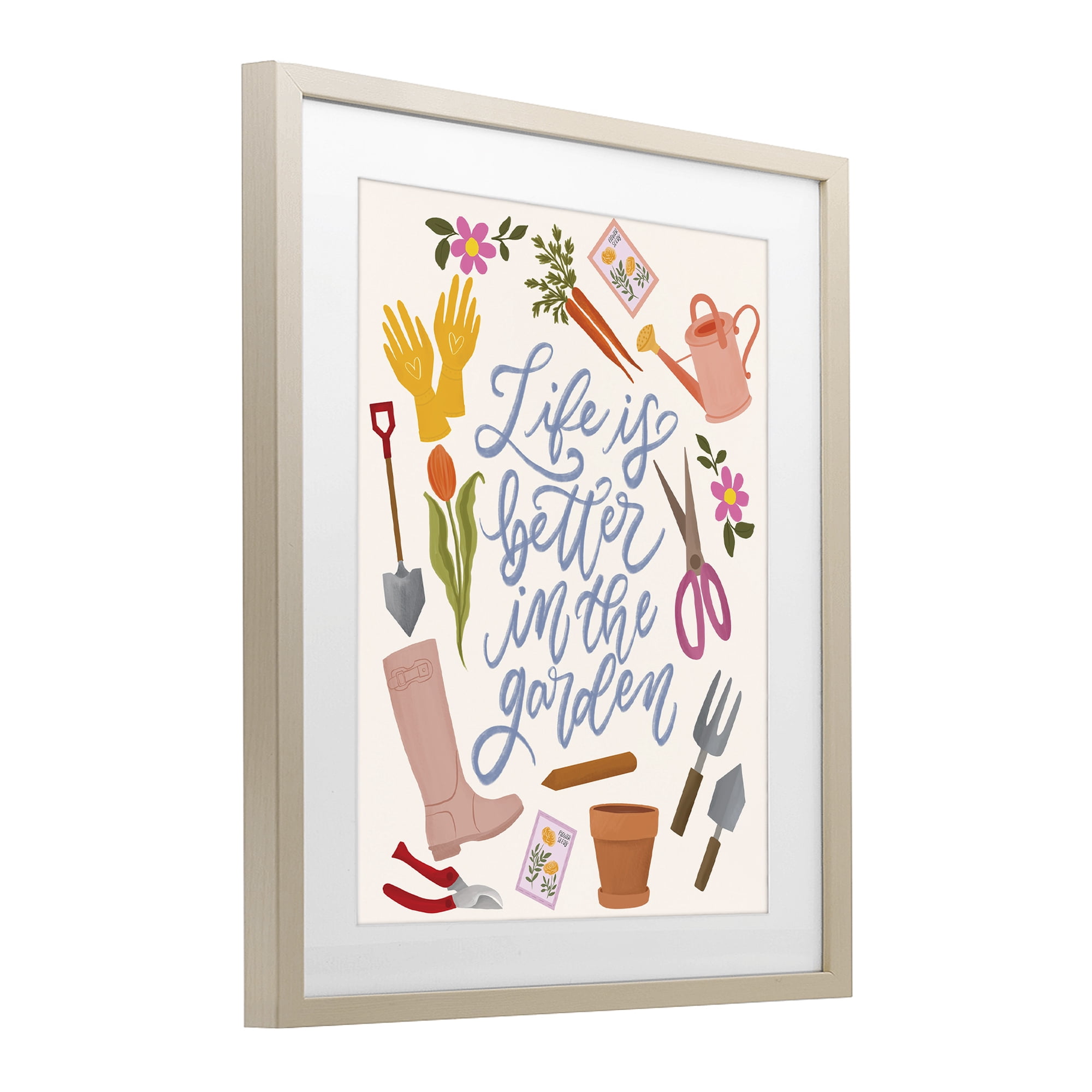 Stupell Industries Life In The Garden Birch Framed Print Under Glass, design by Isabela Schielke