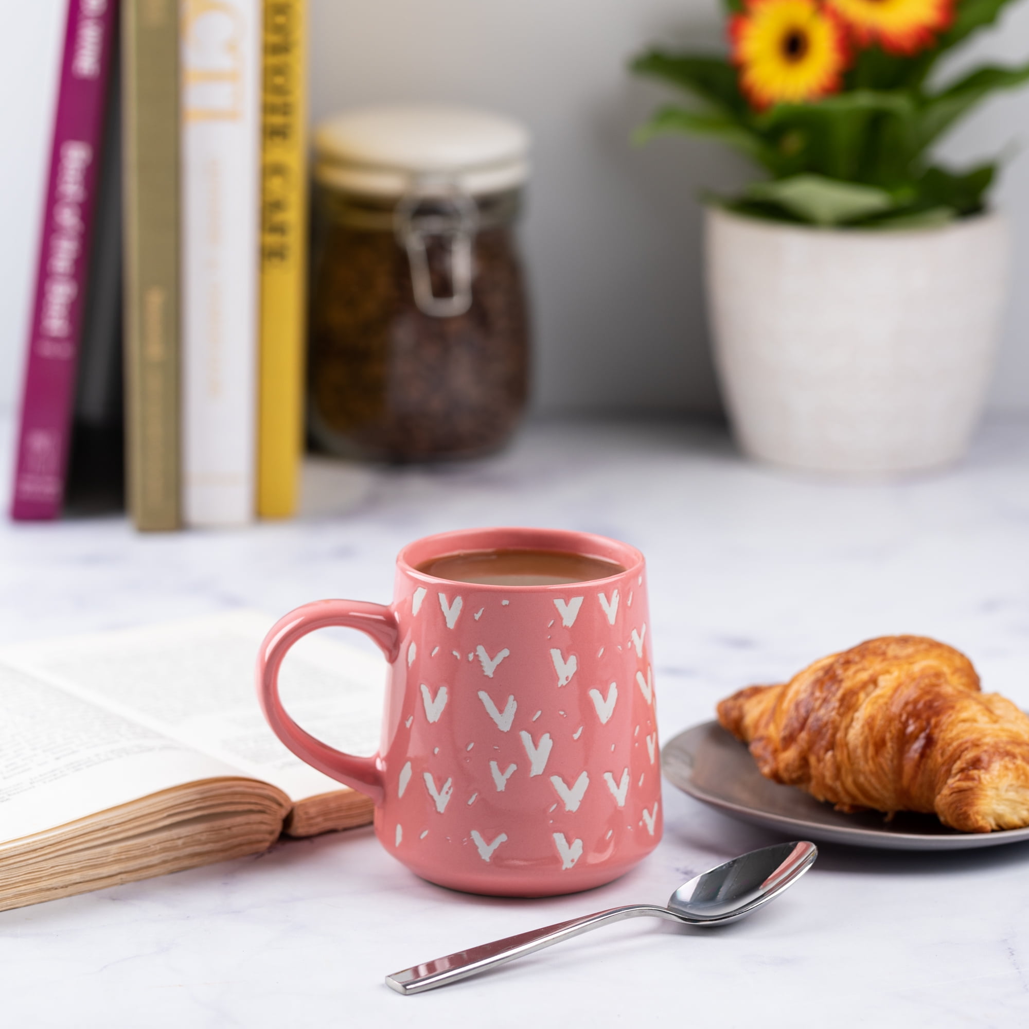 Cute Pink Hearts Pattern Tumbler Cup – Amy's Coffee Mugs