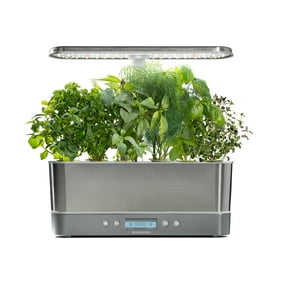 AeroGarden Harvest Elite Slim - Indoor Garden with LED Grow Light, Stainless Steel