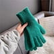 thumbnail image 4 of Guantes de punto de lana de color sólido para mujer, de invierno, cálidos, para estudiantes, ciclismo, a prueba de frío, con dedos abiertos y pantalla táctil, 4 of 6
