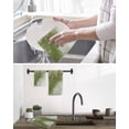 thumbnail image 5 of Sage Green Marble Kitchen Dish Towels for Drying Dishes Set of 4, Modern Ombre Abstract Ink Painting Art Waffle Weave Microfiber Hand Tea Bathroom Towels Quick Dry & Absorbent Towel 15.7x23.6, 5 of 7