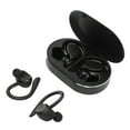 thumbnail image 1 of Auriculares Bluetooth estéreo impermeables con cancelación de ruido, auriculares inalámbricos con micrófono, gancho para la oreja para conducir, deportes, viajes, color negro, 1 of 12