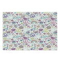 thumbnail image 1 of Hipster Cutting Board, Retros of Sixties Peace Magic Mushroom Love Stars and Hearts Hippie Music, Decorative Tempered Glass Cutting and Serving Board, Large Size, Multicolor, by Ambesonne, 1 of 1