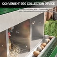 thumbnail image 3 of 6 Compartment Chicken Nesting Box, Nesting Boxes for Chickens, Metal Chicken Laying Boxes with Perch, Secure Lid, Versatile Wall Mount or Free Standing for Hens, 3 of 9