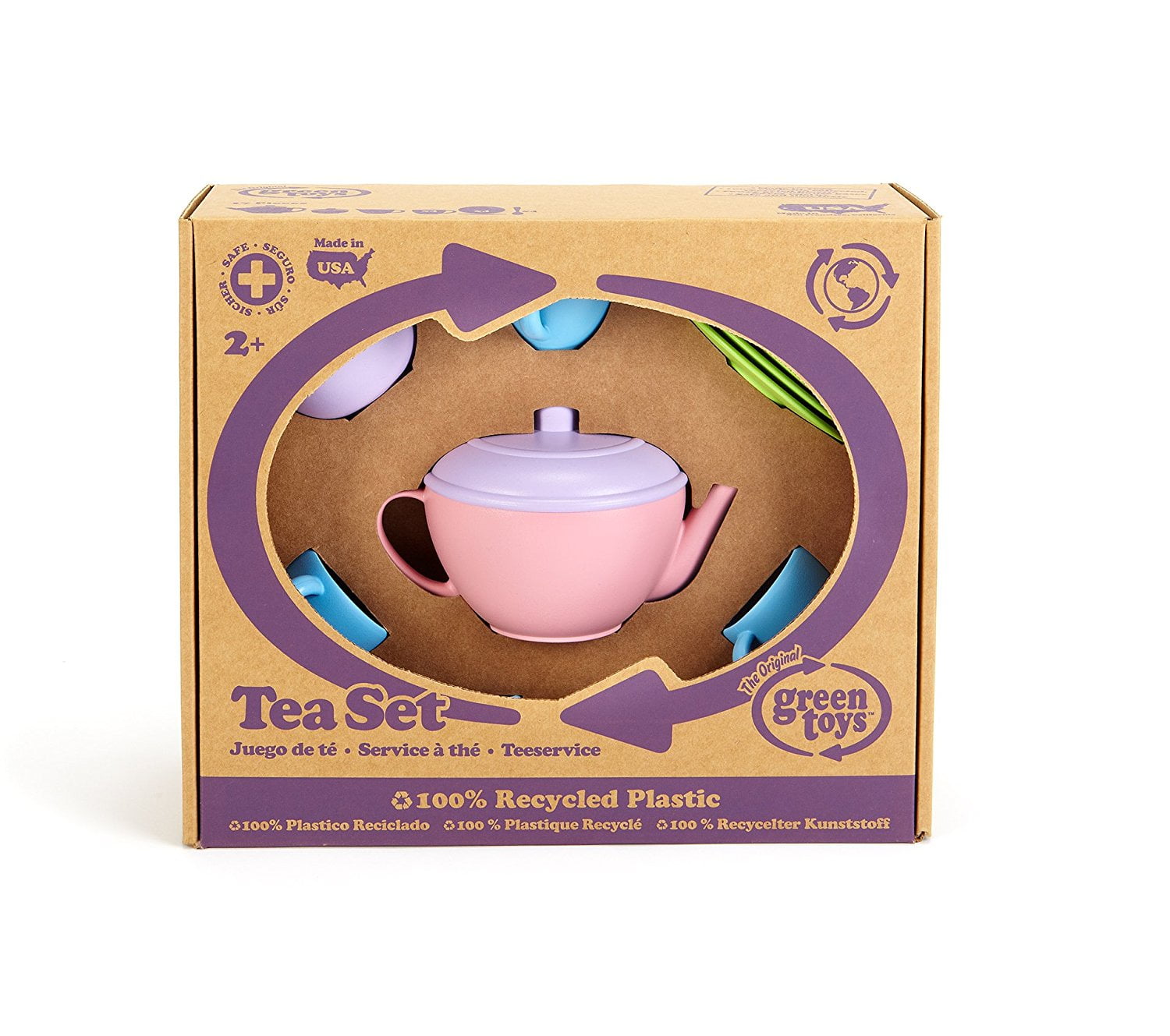 Tea Set - BPA Free, Phthalates Free Play Toys for Gross Motor, Fine Skills  Development. Kitchen Toys, Durable Tea Toy: this toy set meets FDA food 