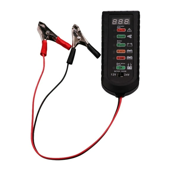 Digital Battery Load Tester for Automotive Motorcycle 12V 24V with Real Time Voltage Monitoring and 1000A Cranking Test