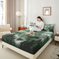 thumbnail image 4 of Feelyou Teen Jungle Wolf Twin Sheet Sets, Farmhouse Nature Scenery Bedding, 3pcs, 4 of 7
