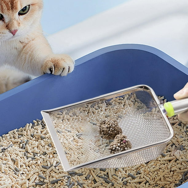 Pala para arena de gatos de Metal Fernando herramienta de limpieza de tamizado profundo acero inoxidable