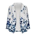 thumbnail image 4 of AXXD Long Sleeve Print Light Blazer Suit Women Summer Jackets for Tops Clearance Blue Size L(Us:8), 4 of 4
