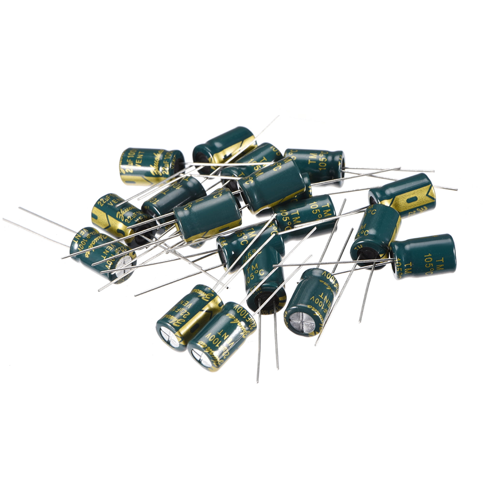 Aluminum Radial Electrolytic Capacitor Low ESR 22uF 100V 8x12mm 20pcs