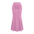 thumbnail image 2 of Junboys Women's Fishtail Midi Skirt - Sexy Flowy Bodycon Skirts for Women, Solid Color Summer Skirt for Club & Cocktail Evening,Pink XL, 2 of 4