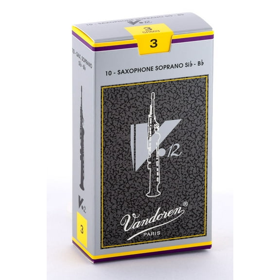 Vandoren Soprano Sax V.12 Reeds Strength #3; Box of 10