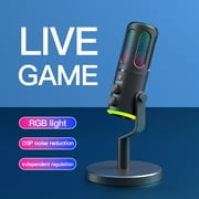 USB Gaming Microphone with RGB Light, PC Microphone W/Noise Cancellation, Computer Microphone for Gaming, Recording, Streaming, Podcast, Singing, Streaming