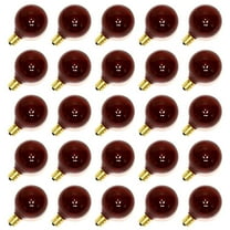 Sival 40127 - G40 Candelabra Screw Base Transparent Red (25 pack) Christmas Light Bulbs