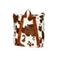 thumbnail image 3 of Justice Girls Cow Faux Fur Rucksack Backpack, Cow Print, 3 of 6