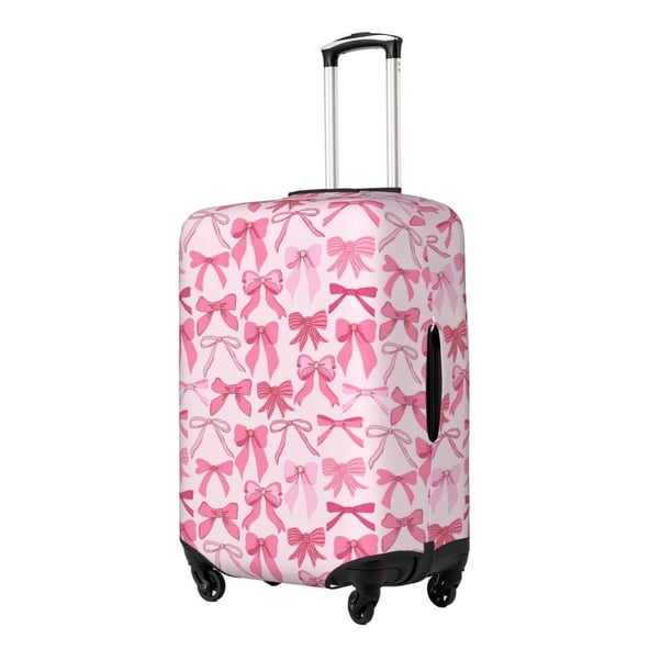 Balery Pink bows Funda de equipaje, fundas para maletas, elástica, lavable, protector de maletas, compatible con maletas de 18 a 32 pulgadas-X-Large