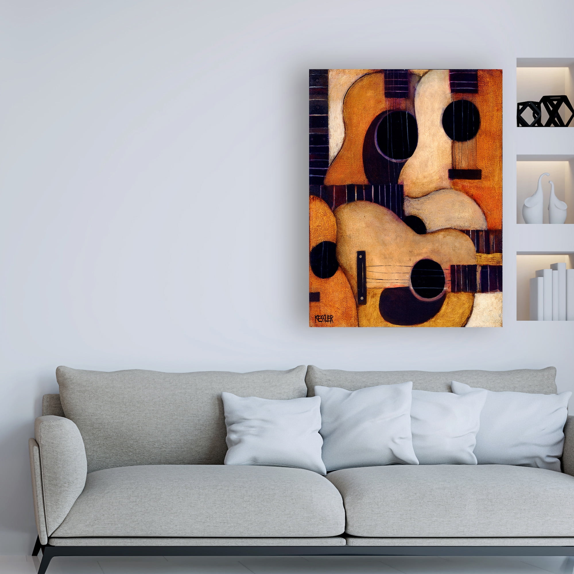 Trademark Fine Art 'Guitars Collage' Canvas Art by Daniel Patrick Kessler