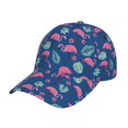 thumbnail image 6 of Lsque Plants And Flamingos Baseball Cap Trucker Low Profile Hat Golf Dad Hat Adjustable Original Classic Unconstructed Plain Cap Men Women, 6 of 9