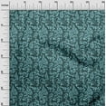 thumbnail image 3 of oneOone Cotton Cambric Teal Green Fabric Asian Baroque Dress Material Fabric Print Fabric By The Yard 42 Inch Wide, 3 of 4