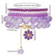 thumbnail image 3 of Elegant Stretchable Daisy and Tassels Bracelet Set Multilayered Wristchains Stackable Handchain Jewelry for Daily Wear, 3 of 4