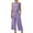 Purple plus size 2 piece outfits a1, variant on Cagogo Women Plus Size 2 Piece Outfits Casual Round Neck Sleeveless Crop Top Wide Leg Pants Set Summer Cruise Travel Airport Clothes, Red S