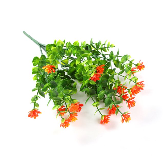 tredstone Fake Flower Plastic Plants Wall Pendent Outdoor Decorations Compact Size Functional Space Saving Home Decor Artificial Flowers Orange