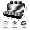 HANSHB Nautical Stripe Pattern 291 Back Bench Seat Cover with Elastic