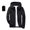 thumbnail image 6 of Sewkxo Mens Rain Jacket Lightweight Windbreaker Waterproof Raincoat Cycling Running Hiking Gear Hood Packable,Black XL, 6 of 6