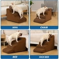 thumbnail image 5 of 5-Step Dog Stairs and Ramp for High Bed,Non-Slip Sturdy Pet Steps for Small Dogs and Cats,22.2" H,Brown, 5 of 6